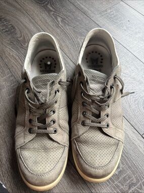 Mephisto Men’s Taupe Suede Perforated Sneakers